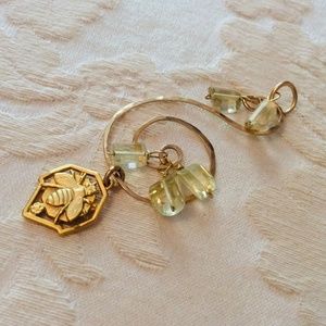Lemon Quartz Gold Vermeil Honey Bee Pendant